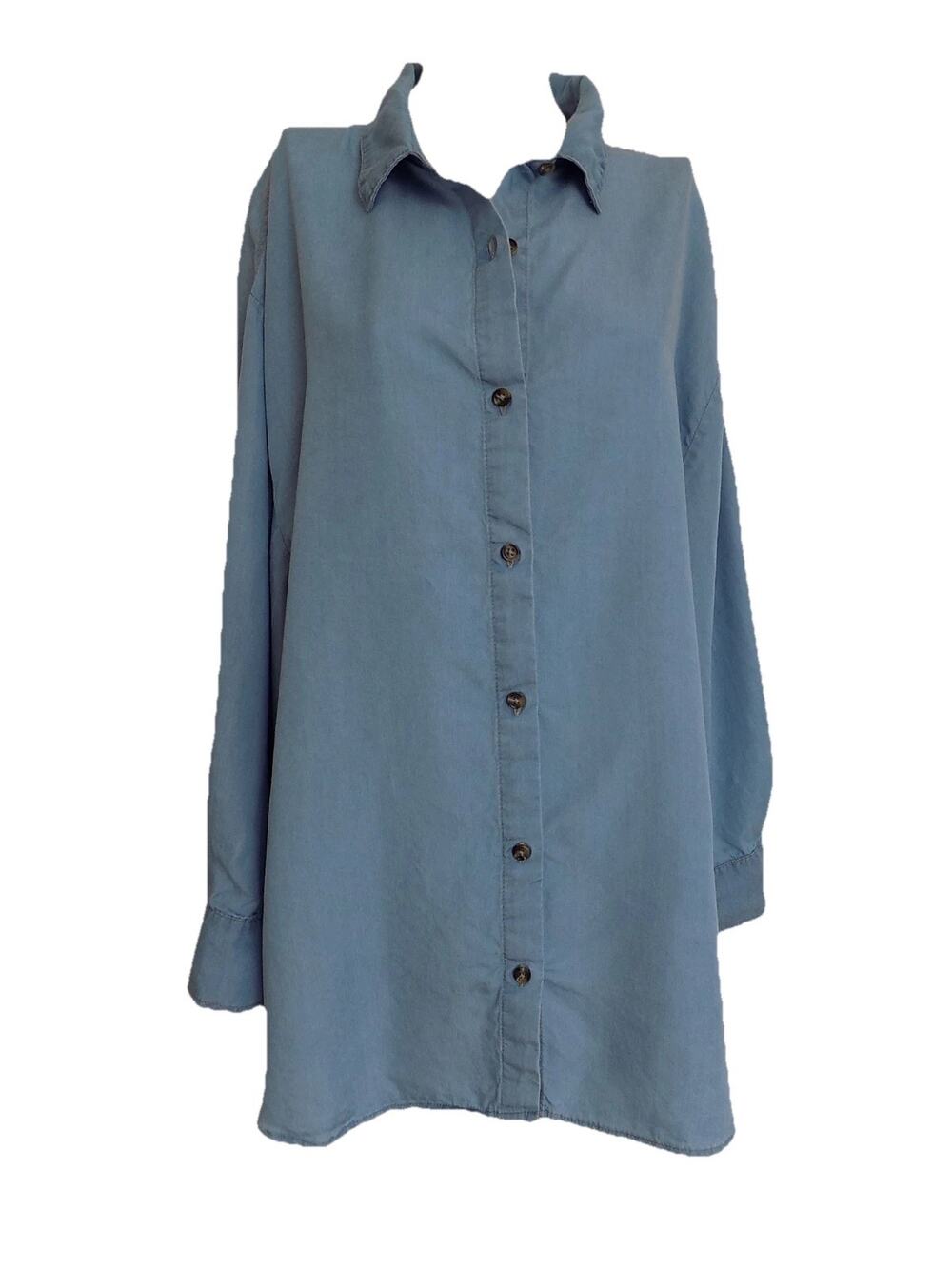 Cavalini chambray blouse womens size XL